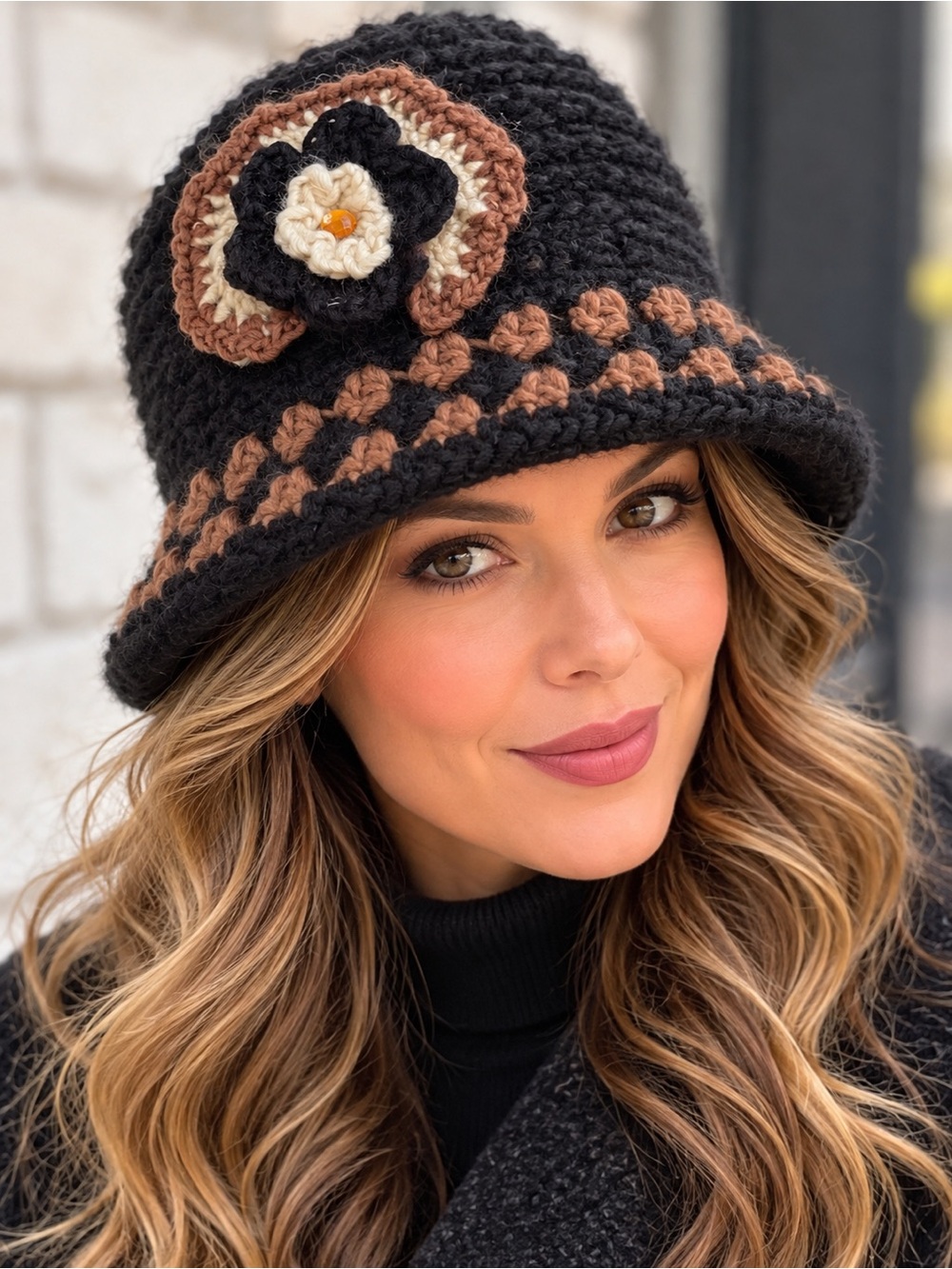 Hand crafted crochet cloche hat